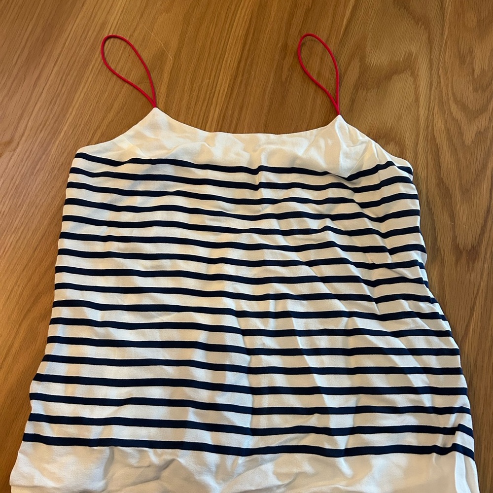 Banana Republic White Top with Red Straps
